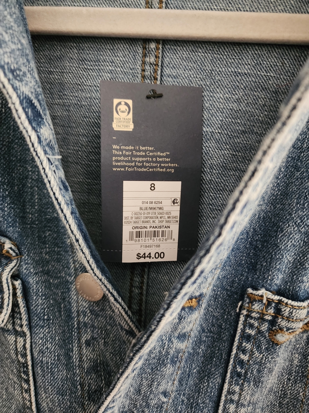 Universal Thread Light Blue Denim Women's Jumpsuit Overalls - NWT Size 8 - Picture 3 of 4